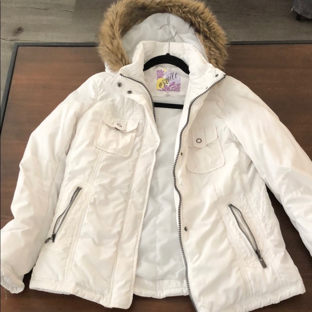 O’Neill Junior’s White Snow Jacket